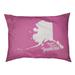 East Urban Home Juneau Alaska Outdoor Dog Pillow Metal in Pink | 7 H x 50 W x 40 D in | Wayfair 220358490A344F47999E819BA5AAEA1E