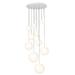 Pablo Designs Bola Sphere Pendant Chandelier Glass in Gray | 30 H x 30 W x 30 D in | Wayfair BOLA SPH CHAN-12 LIGHT- 4/5/6/8/10/12 X 2- CRM