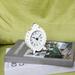 Ophelia & Co. Analog Quartz Tabletop Clock Plastic/Acrylic/Metal in White | 3.9 H x 3.15 W x 1.38 D in | Wayfair 2D4022400E5241BCA3EE76ABDD4DB725