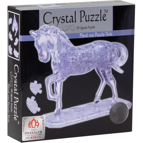 HCM KINZEL 3D-Puzzle Crystal Puzzle, Pferd transparent 100 teile Kinder Ab 3-5 Jahren Altersempfehlung