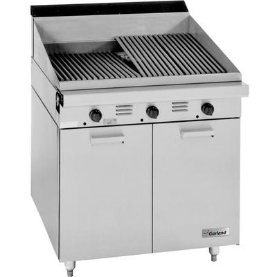 Garland MST17BE Master Sentry Series Natural Gas Range Match 17" Briquette Charbroiler with Storage Base and Electric Ignition - 45,000 BTU