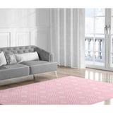 Pink 60 x 0.08 in Area Rug - Wrought Studio™ Verrett Criss Cross Diamonds Power Loom/Beige Rug Polyester | 60 W x 0.08 D in | Wayfair