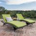 Wrought Studio™ Brezza 79.25" Long Reclining Chaise Lounge Set w/ Cushions & Table Wicker/Rattan in Brown | 15 H x 27.5 W x 79.25 D in | Outdoor Furniture | Wayfair