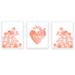 Outside In Art Studio Butterflies & Flowers w/ Personalized Heart, Paper Prints Paper in Orange | 14 H x 11 W x 0.06 D in | Wayfair