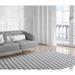 Gray/White 108 x 0.08 in Area Rug - Wrought Studio™ Vigue Prism Power Loom Gray/Beige/Ivory Rug Polyester | 108 W x 0.08 D in | Wayfair