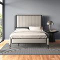 Wade Logan® Artiles Queen Standard Bed Upholstered/Metal & Upholstered/Metal/Polyester | 56.7 H x 63.86 W x 84.37 D in | Wayfair