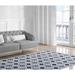 Black/White 48 x 0.08 in Area Rug - Wrought Studio™ Weibel Criss Cross Diamonds Charcoal/White Rug Polyester | 48 W x 0.08 D in | Wayfair