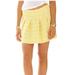 Lilly Pulitzer Skirts | Lilly Pulitzer Yellow Leila Pleated Mini Skirt 0 | Color: White/Yellow | Size: 0