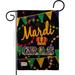 Breeze Decor Time to Mardi Gras Impressions 2-Sided Burlap 18.5 x 13 in. Garden Flag in Yellow | 18.5 H x 13 W in | Wayfair