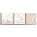 Harriet Bee Featherstone 3 Piece 'Once Upon a Time' Monogram Set Canvas, Wood in Brown | 16 H x 48 W x 1.5 D in | Wayfair