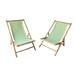 Bay Isle Home™ Kristi Folding Deck Chair Solid Wood in Green | 33.1 H x 24.4 W x 37 D in | Wayfair A82A9BBAFCB94BF58D0BE611ACAA0FF4