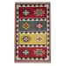 Gray 27 x 1 in Area Rug - World Menagerie Moorpark Southwestern Handmade Kilim Wool Area Rug Wool | 27 W x 1 D in | Wayfair