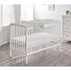 Kinder Valley Deluxe 3 Piece Baby Cot White with Spring Cot Mattress Included Bundle | 120cm x 60cm White Cot and Spacesaver Cot Top Changer | Infant Bed and Baby Bed