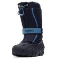 Sorel KIDS FLURRY Waterproof Unisex Kids Snow Boots, Blue (Collegiate Navy x Atmosphere) - Youth, 2 UK