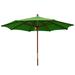 Highland Dunes Witherspoon 9' Market Sunbrella Wood in Brown | Wayfair W899M-M