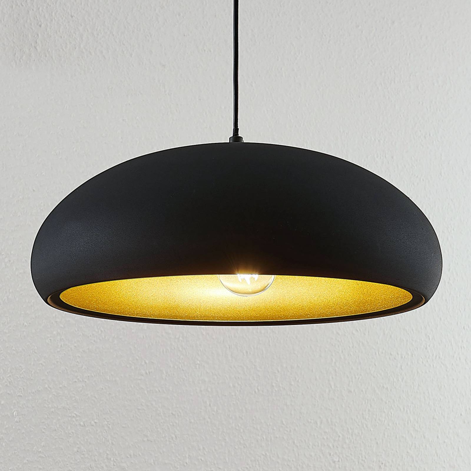 Hängelampe Gerwina Lindby, dimmbar, schwarz, für Wohn- / Esszimmer, Metall, Modern, Pendelleuchte