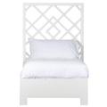 David Francis Furniture Darien Low Profile Standard Bed Wood in White/Brown | 64 H x 42 W x 85 D in | Wayfair B4507BED-TXL-S101