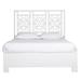 David Francis Furniture Tulum Low Profile Platform Bed Wood/Wicker/Rattan in White | 60 H x 63.5 W x 85 D in | Wayfair B4607BED-Q-S101