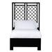 David Francis Furniture Low Profile Standard Bed Wood in Black/Brown | 66 H x 42 W x 85 D in | Wayfair B5075BED-TXL-S129