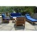 Anderson Teak South Bay 5 Piece Teak Sofa Seating Group Wood/Natural Hardwoods/Teak in Brown/White | 32 H x 71 W x 27 D in | Outdoor Furniture | Wayfair