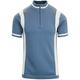 Madcap England Vitesse Men's Retro 60s Knitted Cycling Top with Zip Funnel Neck (Small, Flintstone)