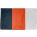 Blue/White Area Rug - East Urban Home Chicago Throwback Football Area Rug Polyester in Blue/White, Size 60.0 W x 0.25 D in | Wayfair