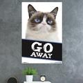 Trends International Grumpy Cat - Go Away Paper Print in Black | 34 H x 22.375 W x 0.125 D in | Wayfair RP14303