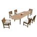 Rosecliff Heights Nimitz 7 Piece Teak Outdoor Dining Set Wood/Teak in Brown/White | 30.5 H x 117 W x 42.5 D in | Wayfair