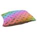 Tucker Murphy Pet™ Campion Rainbow Panda Dog Pillow Polyester in Blue/Orange/Pink | 9.5 H x 29.5 W x 19.5 D in | Wayfair