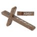 Ophelia & Co. Shanklin Cross Tabletop No Greater Love Resin Sculpture Resin in Brown/Gray | 10 H x 5.5 W x 1.75 D in | Wayfair