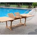 Rosecliff Heights Kevon 11 Piece Teak Outdoor Dining Set Wood/Teak in Brown/White | 30.5 H x 71 W x 40 D in | Wayfair