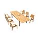 Rosecliff Heights Malta 7 Piece Teak Outdoor Dining Set Wood/Teak in Brown/White | 31.5 H x 83 W x 43.5 D in | Wayfair