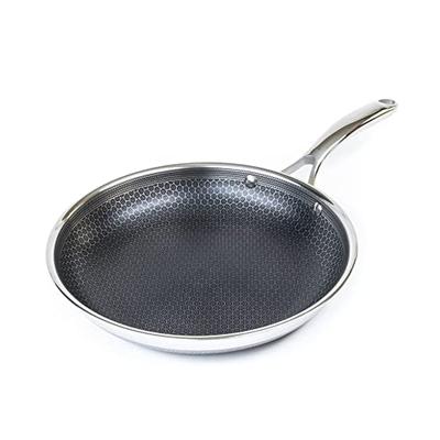 .com HexClad 10 Inch Hybrid Stainless Steel Frying Pan with