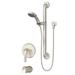 Symmons Origins Single Handle 1-Spray Pressure-Balanced Tub & Shower Faucet in Gray | 3.34 H x 3.34 W in | Wayfair 9604-PLR-1.5-TRM-STN