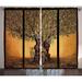 East Urban Home Tree of Life Semi-Sheer Rod Pocket Curtain Panels Polyester in Brown | 84 H in | Wayfair E2F9A327A59F4607B6C9F22917BE7EF6