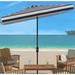 Breakwater Bay Trainor 10' Square Beach Umbrella Metal in White/Black | 6.1 H in | Wayfair B8B2A075504E424298E2092659D7066E