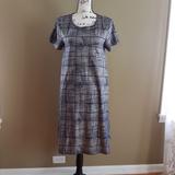Lularoe Dresses | Lularoe Short Sleeve Dress Size M | Color: Blue/Silver | Size: M