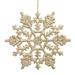 Vickerman 453414 - 6.25" Champagne Glitter Snowflake Christmas Tree Ornament (12 pack) (M101538)