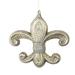 Vickerman 621271 - 7.3" Gold Antique Fleur-de-lis Christmas Tree Ornament (2 pack) (MC193708)