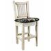 Loon Peak® Homestead Collection Bar Stool Wood/Upholstered in Brown | 38 H x 20 W x 19 D in | Wayfair D9869B2FE7104A16A858FF4BF69D1857