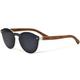 Men and Women Sunglasses Round Polarized with Real Walnut Wood Legs and Bamboo Box