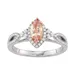 Simply Vera Vera Wang Two Tone 14k Gold 1/4 Carat T.W. Diamond & Morganite Engagement Ring, Women's, Size: 7.50, Pink