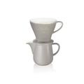 Melitta 6768456 Pour Over Set grau (Kaffeefilter 1x4 + Porzellan Kaffeekanne 0,6 l) Classic Edition