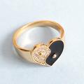 Anthropologie Jewelry | Anthropologie Yin + Yang Ring Size | Color: Black/Gold | Size: 5.75