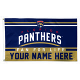 WinCraft Florida Panthers 3' x 5' One-Sided Deluxe Personalized Flag