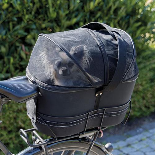 TRIXIE Fahrradkorb für Haustiere Hinten 29×42×48 cm Schwarz