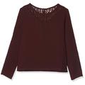 IKKS Junior Mädchen Blouse Col Dentelle Bluse, Rot (Lie De Vin 08), 10 Jahre (Herstellergröße: XX-Small)