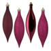 Vickerman 569313 - 5.5" Berry Red Assorted Finish Drop Christmas Tree Ornament (8 pack) (N500121)