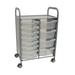Gratnells Callero Plus Double Column 12 Compartment Tote Tray Cart w/ Bins Plastic in Brown | 41.5 H x 27.2 W x 16.9 D in | Wayfair SSET18442020