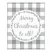 The Holiday Aisle® Corson Merry Christmas to All Easelback Decorative Plaque Wood in Brown | 10 H x 8 W x 0.5 D in | Wayfair